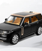 1/24 Range Rover SUV Alloy Car Model Diecasts Metal Toy Off-road Vehicles Car Model Simulation Sound Light Collection Kids Gifts Black with Golden - IHavePaws