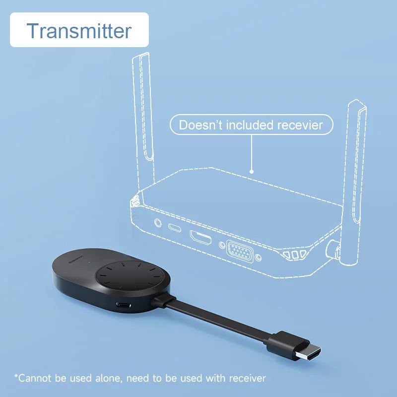 Hagibis Wireless HDMI-compatible Transmitter and Receiver Extender Kit Wireless Display Dongle for TV Camera Streaming Projector Transmitter - IHavePaws