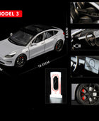 1:24 Tesla Model Y SUV Alloy Car Model Diecast Metal Toy Vehicles Car Model Simulation Collection Sound and Light Childrens Gift Model 3 Gray 1 - IHavePaws