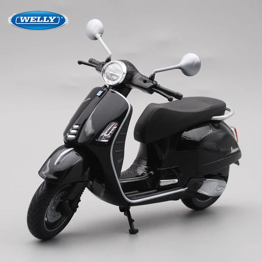 WELLY 1:12 Vespa GTS Super 2020 Alloy Classic Leisure Motorcycle Scale Model Simulation - IHavePaws