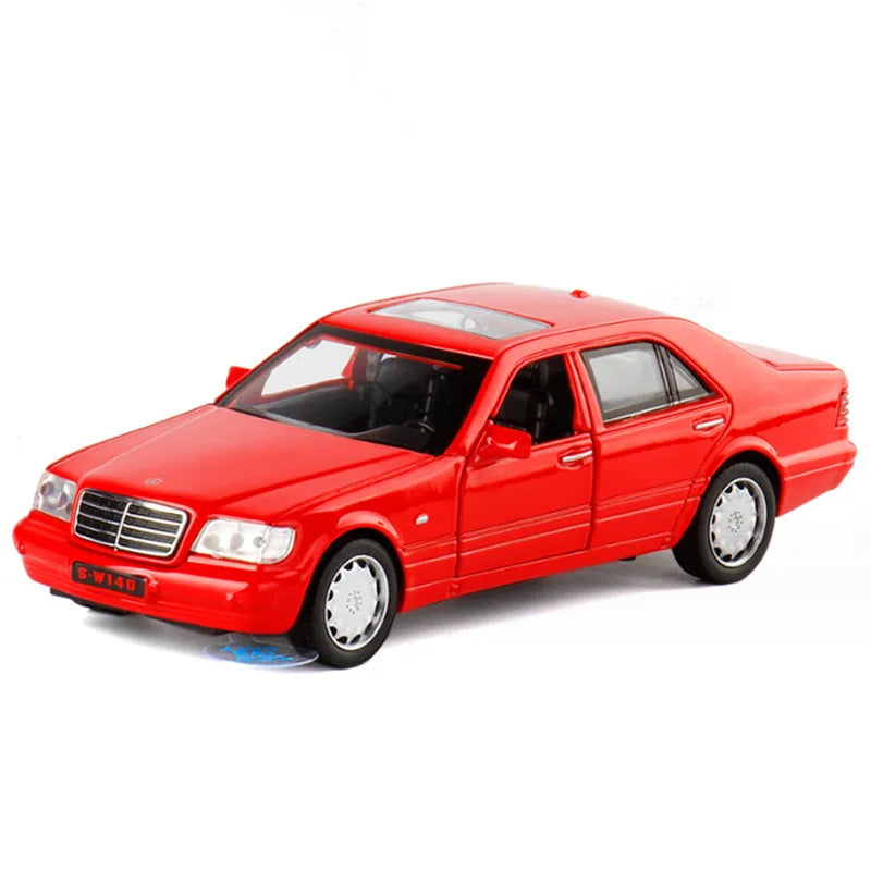 1:32 S-Class S-W140 Classic Car Alloy Car Model Diecast & Toy Metal Vehicles Car Model Simulation Collection Red - IHavePaws
