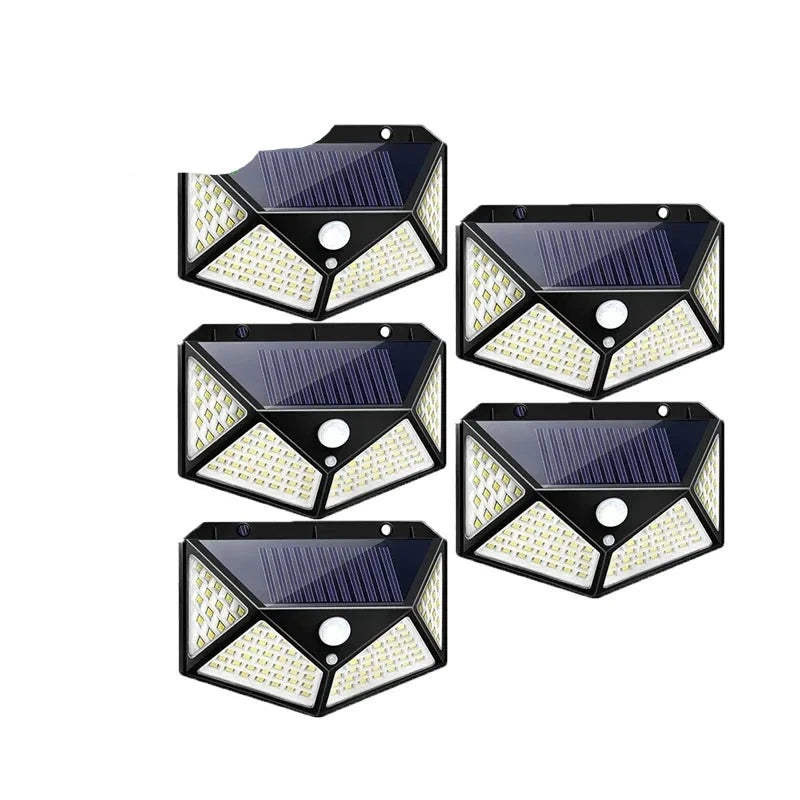 100 LED Outdoor Solar Wall Lights Waterproof with Motion Sensor 5pcs - IHavePaws