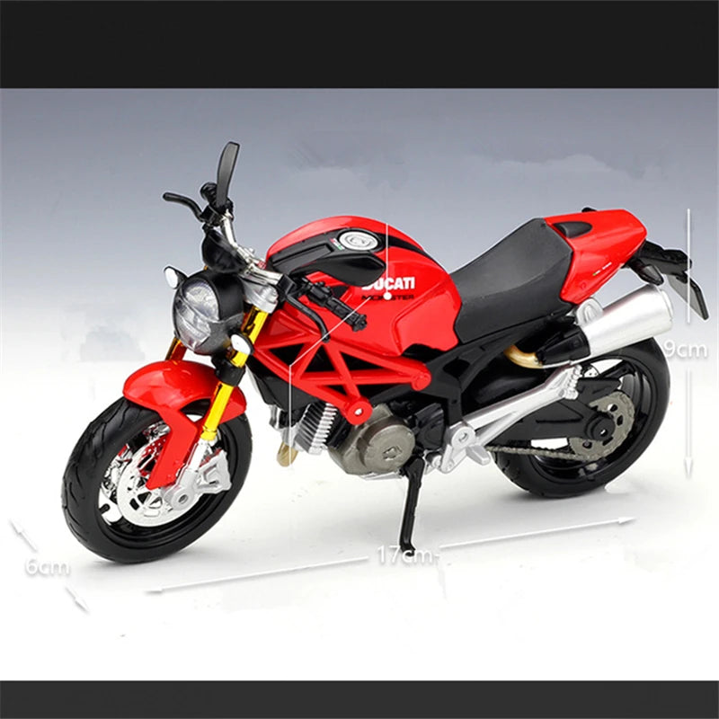 Maisto 1:12 Ducati Monster 696 Alloy Racing Motorcycle Model Diecast Metal Street Motorcycle Model Collection Red - IHavePaws