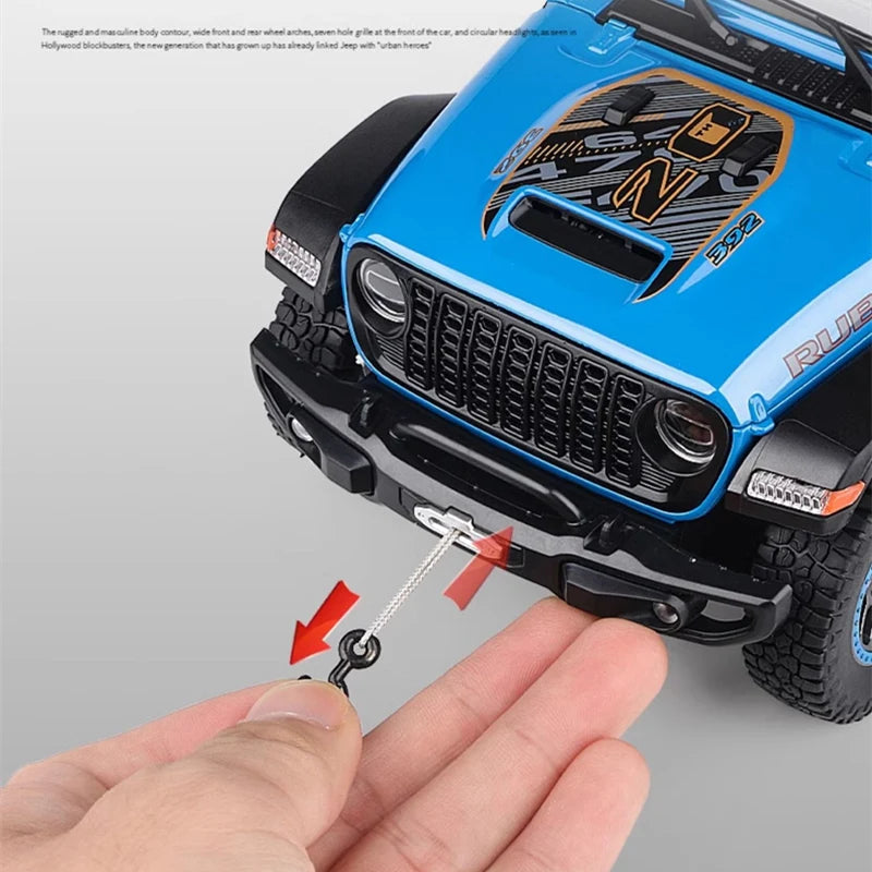 Large Size 1:18 Jeeps Wrangler Rubicon Alloy Car Model Diecasts Metal Off-road Vehicles Car Model Sound and Light Kids Toys Gift - IHavePaws