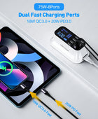 8/4-Port LED Display USB Charger Quick Charge PD USBC Charger For iPhone 13 12 Pro Tablet Fast Charger For Xiaomi Huawei Samsung