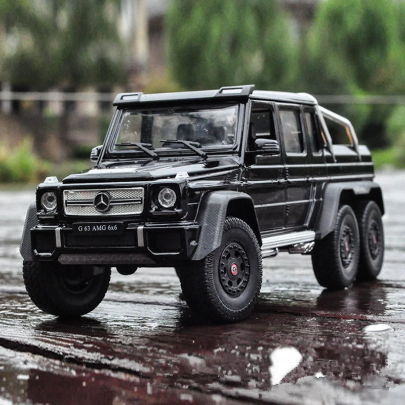 WELLY 1:24 Mercedes-Benz G63 AMG 6*6 Alloy Car Model Diecasts & Toy Metal Off-Road Vehicles Black - IHavePaws