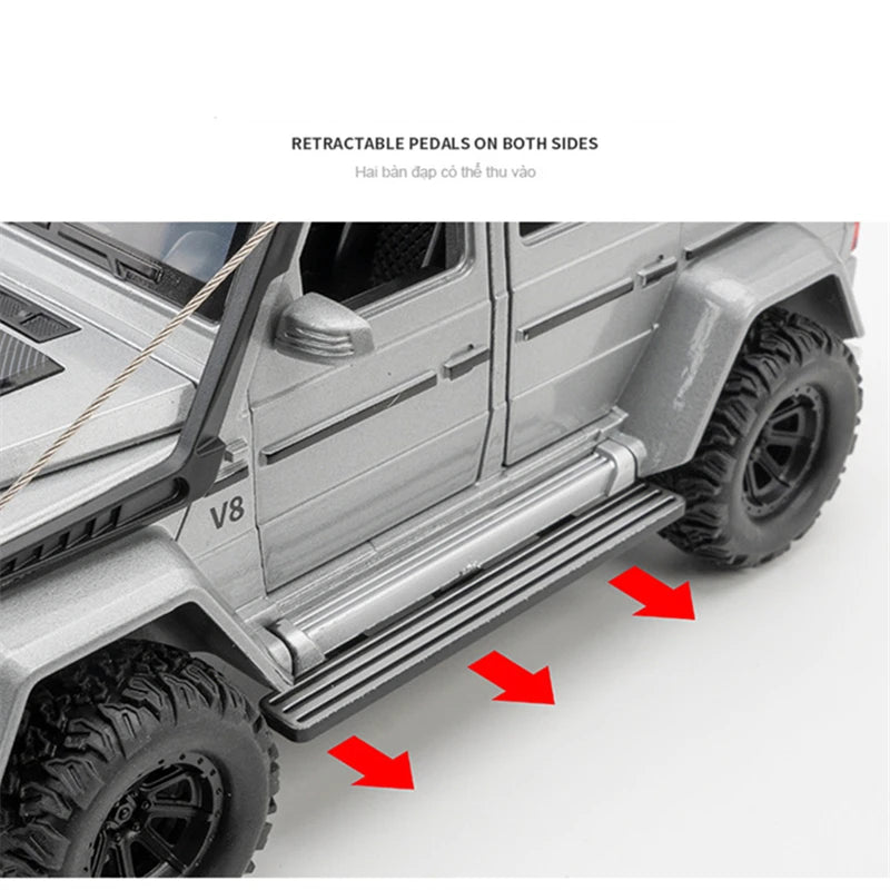 1/24 G550 SUV Alloy Car Model Diecast Simulation Metal Toy Off-road Vehicles Car Model Sound and Light Collection Childrens Gift