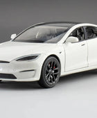 1:24 Tesla Model Y Model 3 Tesla Model S Alloy Die Cast Toy Car Model Sound and Light Model S White - IHavePaws