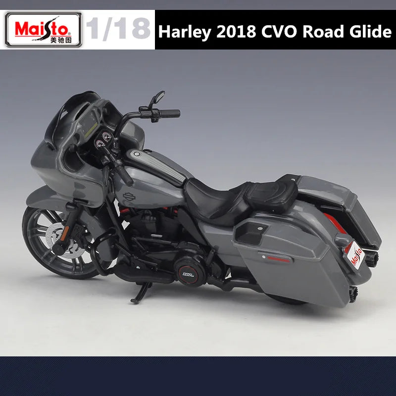 Maisto 1:18 Harley 2018 CVO Road Glide Alloy Sports Motorcycle Model Metal Street Racing Motorcycle Model Simulation Kids Gifts - IHavePaws