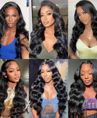 30 Inch HD Transparent 13x4 13x6 Pre Plucked Body Wave Lace Frontal Wig Human Hair Brazilian Lace Front Wig Women