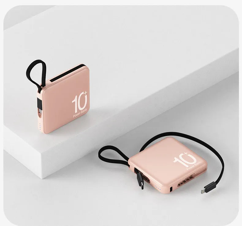 Mini Power Bank 30000mAh Portable External Battery Pack USB Type-C+Lightning Pink / 5000mAh - IHavePaws