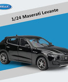 WELLY 1:24 Maserati Levante SUV Alloy Car Model Diecasts Metal Vehicles Car Model High Simulation Collection Childrens Toy Gifts Black - IHavePaws