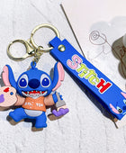 Anime Funny Stitch Keychain Cute Keychain PVC Pendant Men's and Women's Backpack Car Keychain Jewelry Accessories 40 - ihavepaws.com