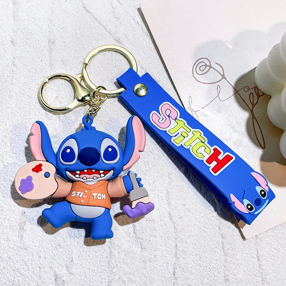 New Anime Disney Keychain Cartoon Mickey Mouse Minnie Lilo & Stitch Cute Doll Keyring Ornament Key Chain Pendant Kids Toys Gifts 40 - ihavepaws.com
