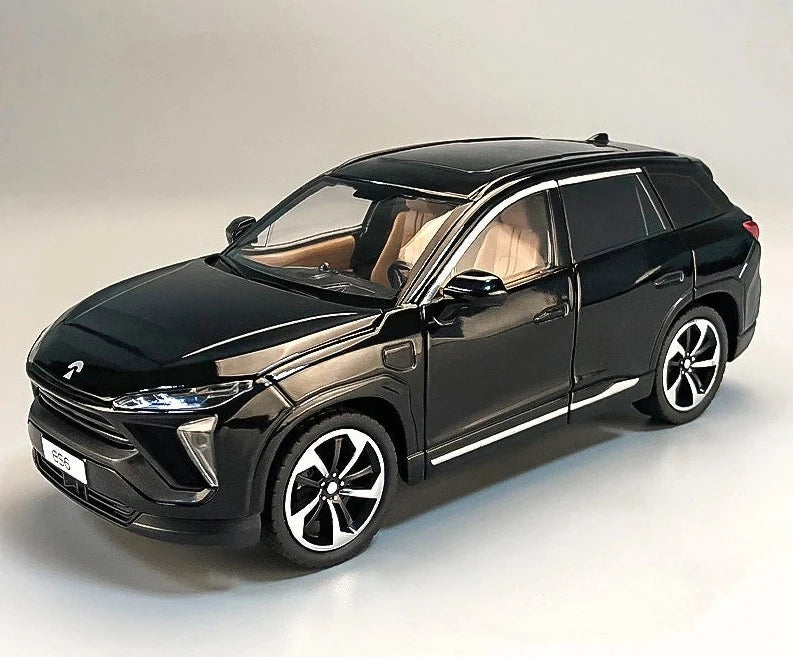 1:24 NIO ES6 SUV Alloy New Energy Car Model Diecasts Metal Toy Vehicles Car Model High Simulation Sound and Light Kids Toys Gift Black - IHavePaws