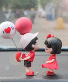 Couple Cute Ornaments for Car, Car Decoration Cute Cartoon Couples Action, Cartoon Car Dashboard Decorations, Cute Lovely Kiss Decoration balloons - IHavePaws