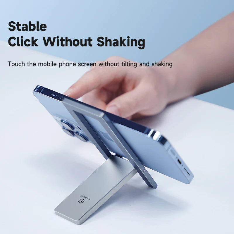 Hagibis Foldable Cell Phone Stand Metal Desktop Holder Adjustable Portable Phone Cradle Dock for iPhone 13 12 Pro Max SE Xiaomi - IHavePaws