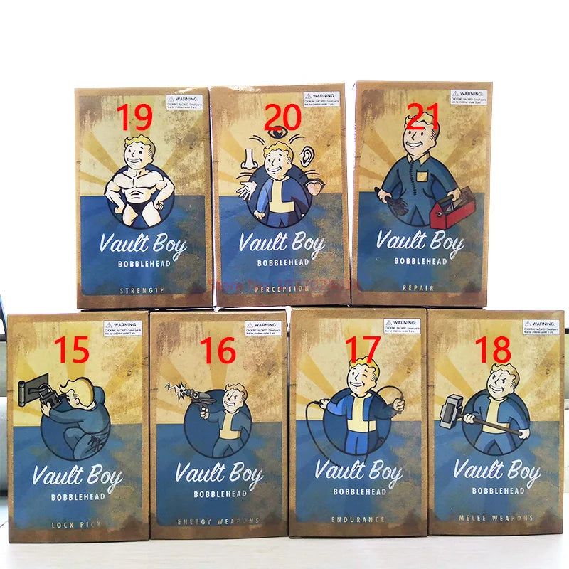 New Vault Boy Bobble Head Perception Lock Pick Endurance Melee Weapons Strength Anime Action Figure Kids Birthday Gifts Toy ﻿ - ihavepaws.com