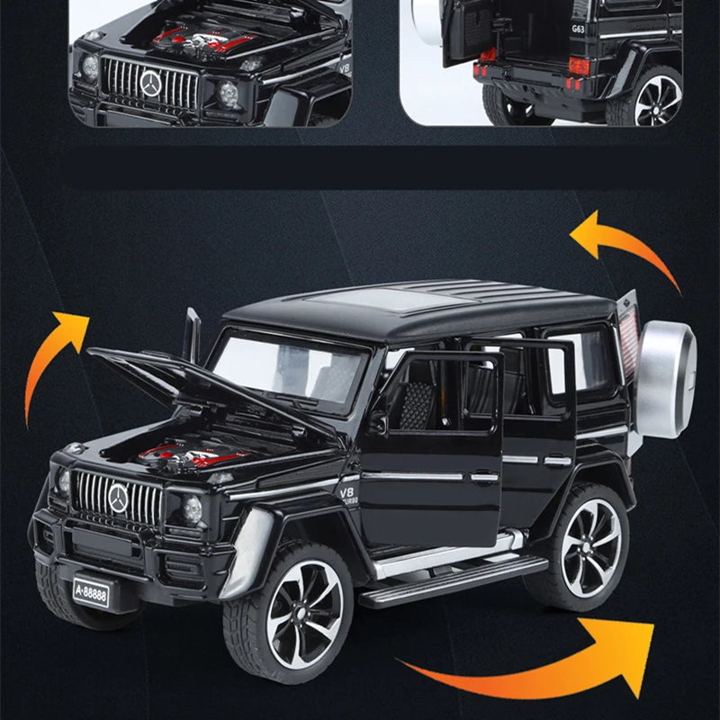 1:32 G63 G65 SUV Alloy Car Model Diecasts Metal Off-road Vehicles Car Model Simulation Sound and Light Collection kids Toys Gift - IHavePaws