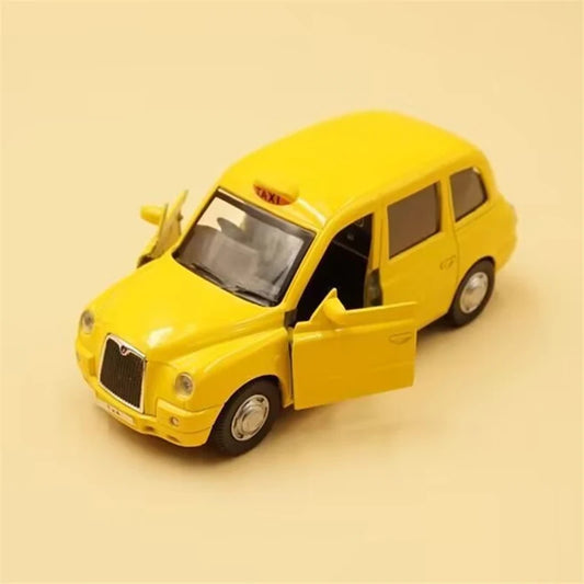 1:34 Alloy London Taxi Car Model Diecast Metal Classic Passenger Vehicle Car Model High Simulation Collection Childrens Toy Gift Yellow - IHavePaws