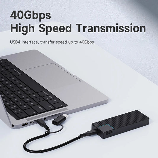 Hagibis USB 4.0 40Gbps M.2 NVMe SSD Enclosure Compatible with Thunderbolt 4/3 USB 3.2/3.1/3.0 ASM2464 External Hard Drive Case - IHavePaws