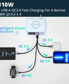 110W Quick Charge USB Charger Adapter Wireless Charger Charging Station PD USB C Fast Phone Charger For iPhone 13 12 iPad Xiaomi