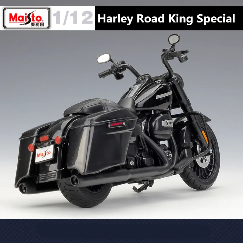 Maisto 1:12 Harley Road King Special Alloy Classic Motorcycle Model Simulation Diecasts Metal Sports - IHavePaws