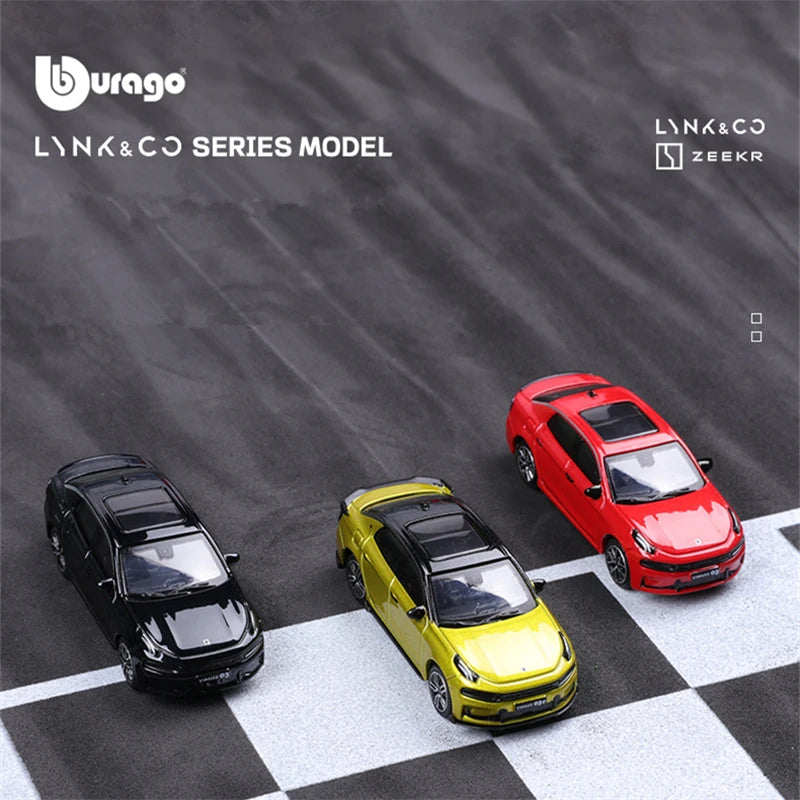 Bburago 1:64 Lynk & Co 01 02 03 + 05 06 Alloy Car Model Car Metal Simulation Metal Miniature Scale Vehicles Car Model Collection - IHavePaws