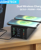 150W USB Charger HUB Charging Station Wireless Charger For iPhone 12 11 Samsung Xiaomi USB C PD Charger For Macbook Pro Air iPad
