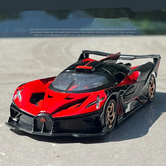 1:32 Bugatti Bolide Alloy Sports Car Model Diecast Metal Toy Concept Racing Car Vehicles Model Simulation Sound Light Kids Gifts - IHavePaws