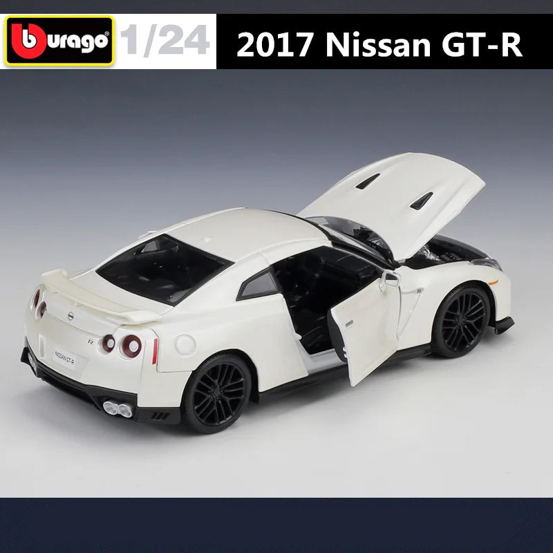 Bburago 1:24 Nissan Skyline Ares GTR R34 R35 Alloy Racing Model Diecast Metal Sports Car Model High Simulation - IHavePaws