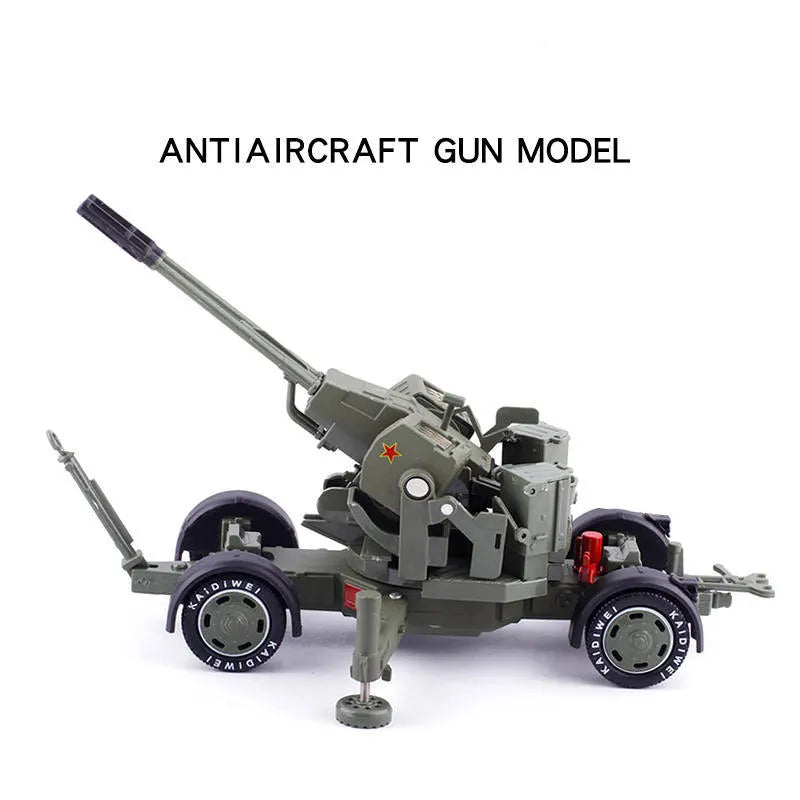 1/35 Alloy Military Model Antiaircraft Gun Missile Launching Vehicle Mortar Artillery Tank Antiaircraft Guns Car Model Kids Toys - IHavePaws
