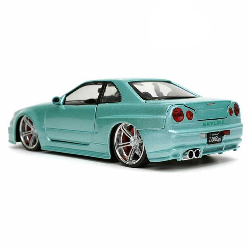 1:24 Nissan Skyline Ares GTR R34 Alloy Sports Car Model Diecasts Metal Toy Race Car Model Simulation Collection Childrens Gifts
