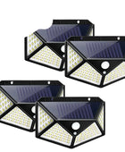 100 LED Outdoor Solar Wall Lights Waterproof with Motion Sensor 4pcs - IHavePaws