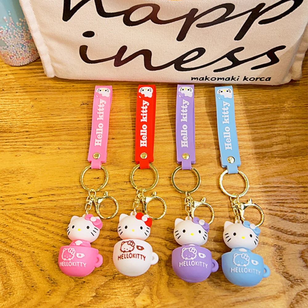 Cute Sanrio 4 Color Hello Kitty Key Chain Women Kuromi Keychain Girl Birthday Gift Cinnamoroll Schoolbag Pendant Kid Car Keyring - ihavepaws.com