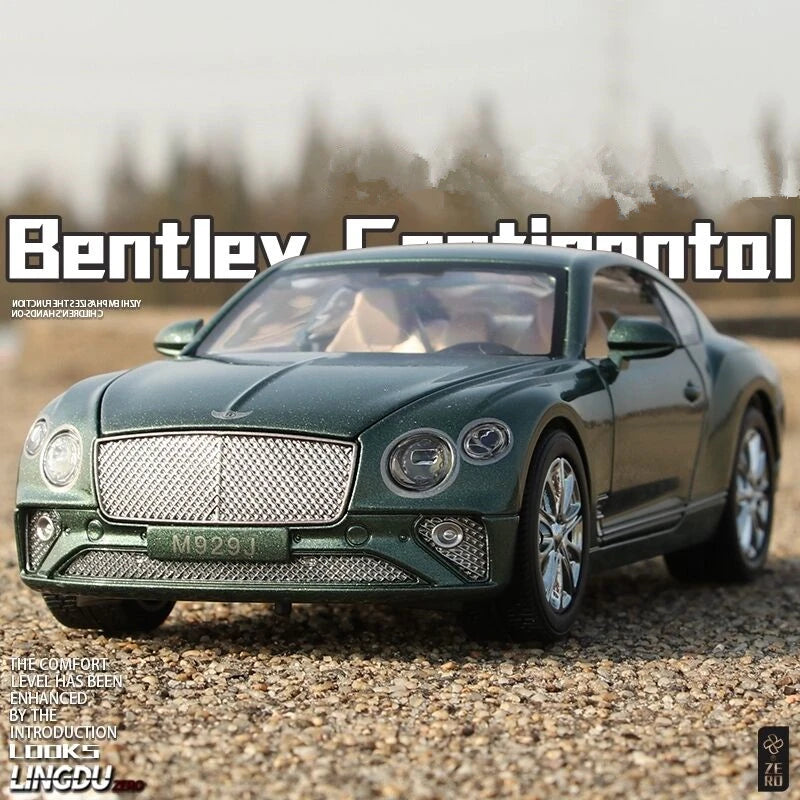 Large Size 1:24 Continental GT Alloy Car Model Diecast Simulation Metal Luxy Car Model Sound Light Collection Childrens Toy Gift - IHavePaws