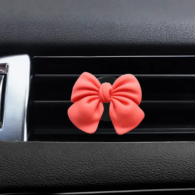 1pc Bow-knot Car Air Vent Freshener Perfume Clip Woman Car Art Air Conditioning Clip Car Interior Decoration Accessories Orange - IHavePaws