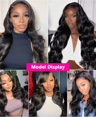 32 34 Inch Body Wave 6x4 5x5 Wear And Go Glueless Wig Human Hair Transparent Lace Closure Wigs For Black Women