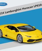 WELLY 1:24 Lamborghini Huracan LP610-4 Alloy Sports Car Model Diecasts Metal Toy Race Car Model Simulation Collection Kids Gifts Yellow - IHavePaws