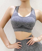 Fitness Sports Bra For Women Soft Brassiere Yoga Underwear Crop Tops 7 Color Breathable Running Gym Underwear Quick Dry Vest Grey / S-M 40-60kg - IHavePaws