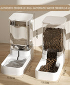 Dog Feeder Cat Automatic Feeding Water Bowl Transparent Pet Food Storage Feeder and Drinker - IHavePaws