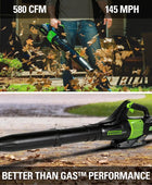 80V (145 MPH / 580 CFM / 75+ Compatible Tools) Cordless Brushless Axial Leaf Blower, 2.5Ah Battery and Charger Included - IHavePaws