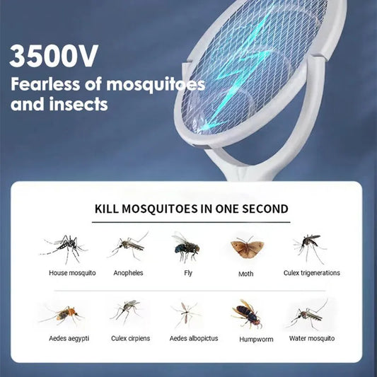 5 In 1 Fast Charging Racket Kill Fly Bug Safety Insulated Battery Powered Lamp - IHavePaws