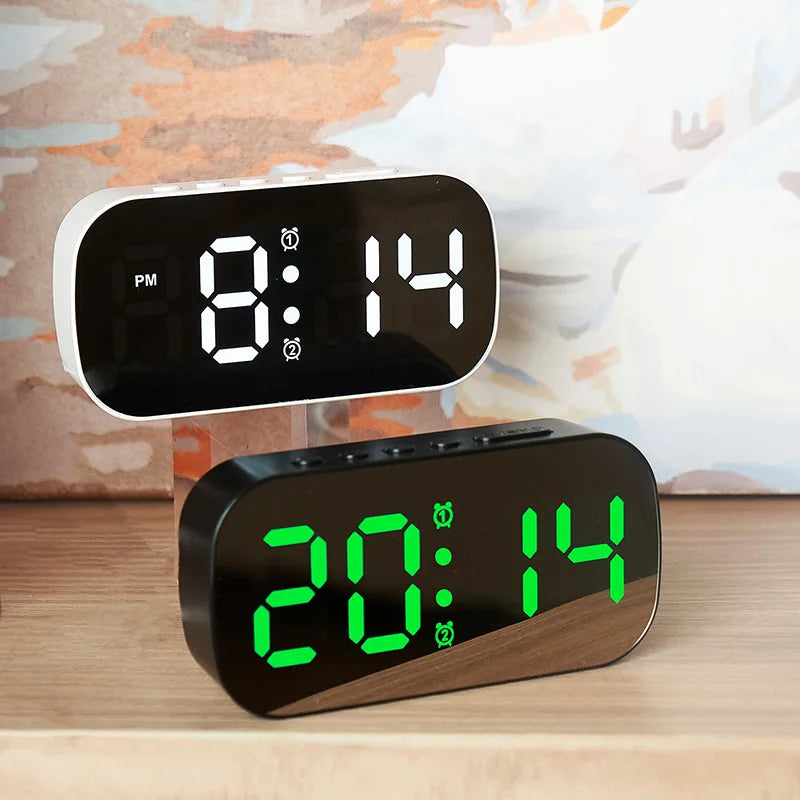 Digital Alarm Clock Desktop Table Clock Temperature Calendar LED Display - IHavePaws