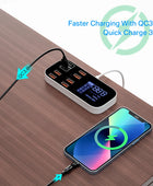 Digital Display Quick Charge USB Charger HUB Tablet Mobile Phone Charger Adapter Fast Charger For iPhone xiaomi huawei samsung