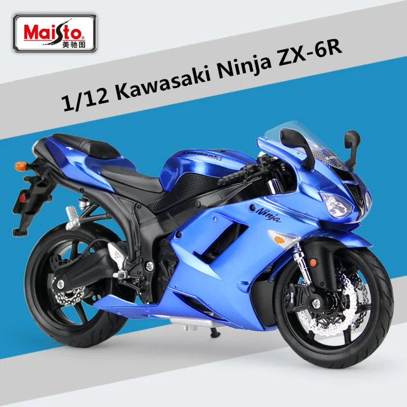 Maisto 1:12 Kawasaki Ninja ZX6R Alloy Sports Motorcycle Model Diecasts Metal Toy Street Racing Motorcycle Model - IHavePaws