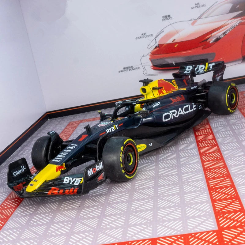 1:24 2023 F1 Champion RB19 1# Verstappen Racing Car Model Formula One Simulation Alloy Die Cast SuperCar Model Children Toy Gift
