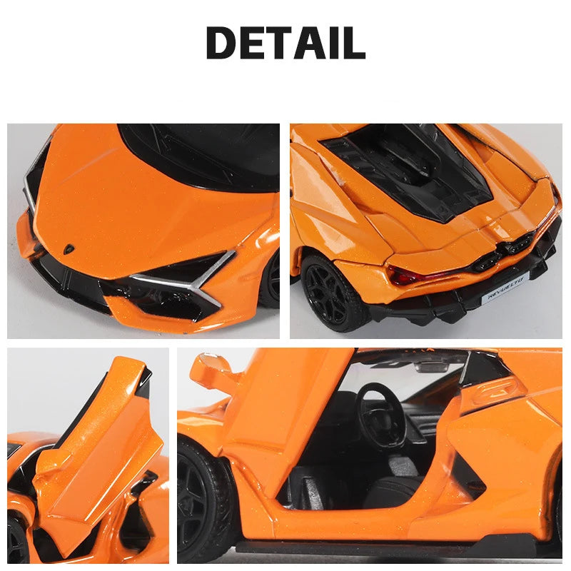 1:36 Lamborghini Revuelto Alloy Sports Car Model Diecast Metal Racing Vehicle Car Model Simulation Collection Childrens Toy Gift