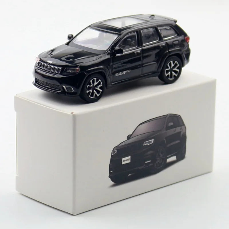 1:64 Jeep Grand Cherokee SUV Alloy Car Model Diecast Metal Toy Off-road Vehicles Car Model Simulation Miniature Scale Kids Gift Black - IHavePaws