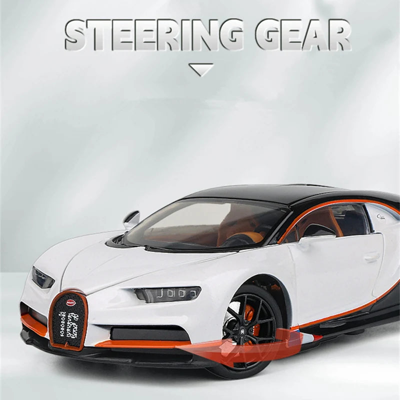 1:32 Bugatti Chiron Alloy Sports Car Model Diecasts & Toy Vehicles Metal Racing Car Model Simulation Sound and Light Kids Gifts